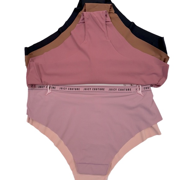 JUICY COUTURE Intimates 5 Pack Panties No Panty Lines Ribbed STYLE JC1626 NWT XL - Picture 8 of 11